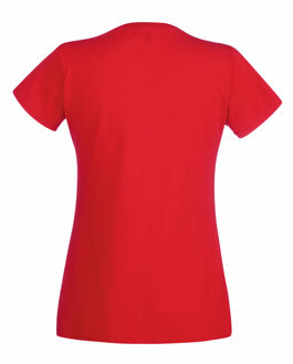 Fruit of the Loom Dames/vrouwen Lady-Fit Valueweight Short Sleeve T-Shirt (Pak van 5) (Rood) - M