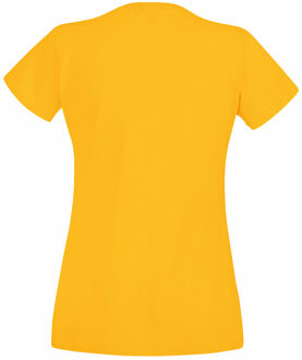Fruit of the Loom Dames/vrouwen Lady-Fit Valueweight Short Sleeve T-Shirt (Pak van 5) (Zonnebloem) - maat Geel