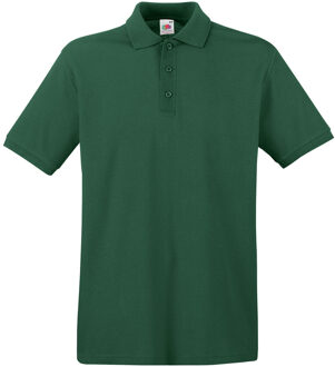 Fruit of the Loom Donkergroen poloshirt premium van katoen voor heren XL (EU 54)