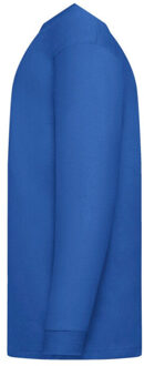 Fruit of the Loom Effen t-shirt met lange mouwen voor kinderen/kids - maat 104 Blauw
