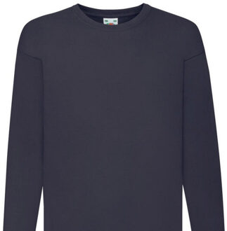 Fruit of the Loom Effen t-shirt met lange mouwen voor kinderen/kids - maat 128 Blauw