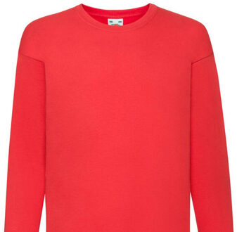 Fruit of the Loom Effen t-shirt met lange mouwen voor kinderen/kids - maat 140/146 Rood