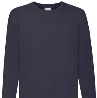 Fruit of the Loom Effen t-shirt met lange mouwen voor kinderen/kids - maat 152/158 Blauw
