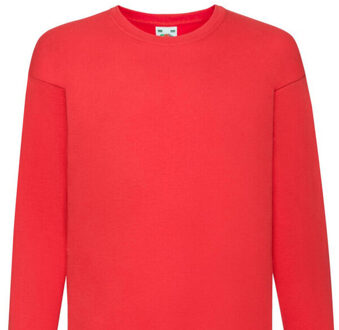 Fruit of the Loom Effen t-shirt met lange mouwen voor kinderen/kids Rood - 164/170