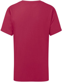 Fruit of the Loom Effen t-shirt voor kinderen - maat 128 Roze