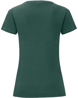 Fruit of the Loom Fruit Of The Vrouwen / Dames Iconische T-Shirt (Forest) - maat XL Veelkleurig