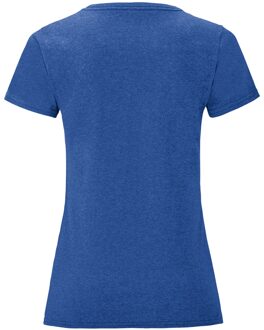 Fruit of the Loom Fruit Of The Vrouwen / Dames Iconische T-Shirt (Heather Royaal) - maat S Blauw