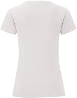 Fruit of the Loom Fruit Of The Vrouwen / Dames Iconische T-Shirt (Wit) - maat L