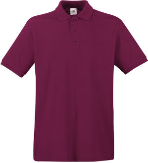 Fruit of the Loom Grote maat bordeaux rood poloshirt premium van katoen voor heren 3XL 3XL (EU 58)
