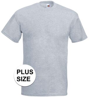 Fruit of the Loom Grote maten basic licht grijs t-shirt voor heren - voordelige katoenen shirts 3XL (46/58)