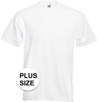 Fruit of the Loom Grote maten basic witte t-shirt voor heren - voordelige katoenen shirts 5XL (50/62)