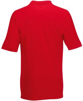 Fruit of the Loom Heren 65/35 Heavyweight Piqué Poloshirt Korte Mouwen. (Rood) - XL