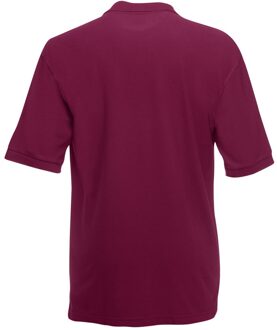 Fruit of the Loom Heren 65/35 Pique Poloshirt Korte Mouwen (Bordeaux) - maat L Bourgogne