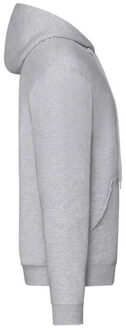 Fruit of the Loom Heren classic heather hooded jacket - maat 5XL Grijs