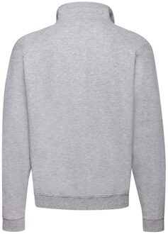 Fruit of the Loom Heren Classic Sweatshirt met Kwart Ritssluiting (Heide Grijs) - maat 2XL