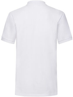 Fruit of the Loom Heren effen zwaargewicht poloshirt - maat XXL / XXXL Wit