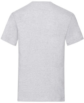 Fruit of the Loom Heren heather zwaar katoenen t-shirt - maat S Grijs