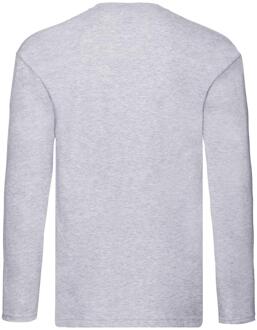 Fruit of the Loom Heren iconic 150 classic t-shirt met lange mouwen Grijs