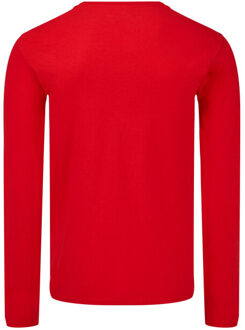 Fruit of the Loom Heren iconic 150 classic t-shirt met lange mouwen Rood