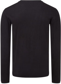 Fruit of the Loom Heren iconic 150 classic t-shirt met lange mouwen Zwart - XL