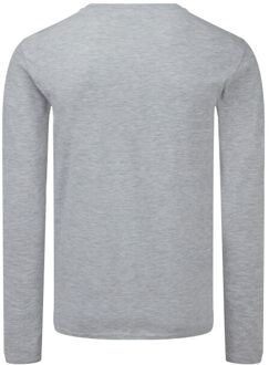 Fruit of the Loom Heren iconic 150 effen klassiek t-shirt met lange mouwen - maat 5XL Grijs