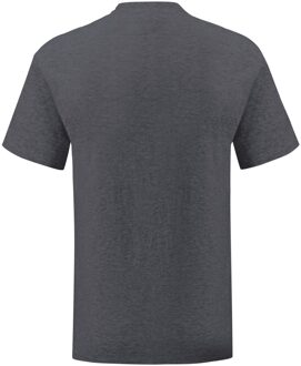 Fruit of the Loom Heren Iconic 150 Heather T-Shirt (Donkere Heide Grijs) - maat M Donkergrijs