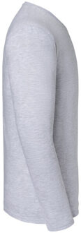 Fruit of the Loom Heren iconic 195 premium heather t-shirt met lange mouwen Grijs