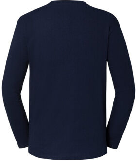 Fruit of the Loom Heren iconic 195 premium ringspun cotton t-shirt met lange mouwen Blauw - XXL / XXXL