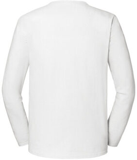 Fruit of the Loom Heren iconic 195 premium ringspun cotton t-shirt met lange mouwen - maat 5XL Wit