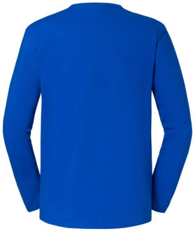 Fruit of the Loom Heren iconic 195 premium ringspun cotton t-shirt met lange mouwen - maat XXXL Blauw
