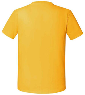 Fruit of the Loom Heren iconic 195 premium ringspun katoen t-shirt Geel - XL