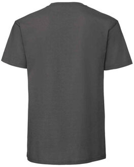 Fruit of the Loom Heren iconic 195 premium ringspun katoen t-shirt - maat S Grijs