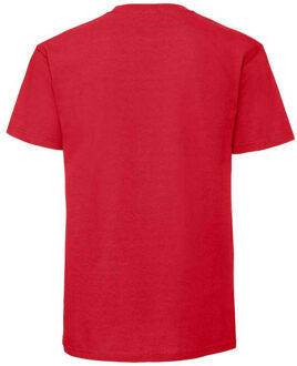 Fruit of the Loom Heren iconic 195 premium ringspun katoen t-shirt Rood