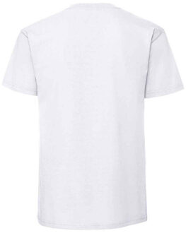 Fruit of the Loom Heren iconic 195 premium ringspun katoen t-shirt Wit - S