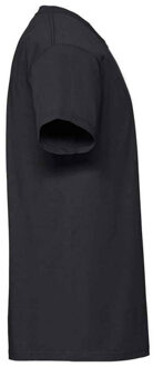 Fruit of the Loom Heren iconic 195 premium ringspun katoen t-shirt Zwart - XL