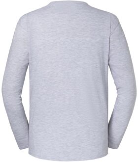 Fruit of the Loom Heren Iconic 195 Premium T-shirt met lange mouwen (Heide Grijs) - maat XS