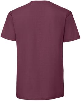 Fruit of the Loom Heren iconic premium ringspun katoen t-shirt Bourgogne
