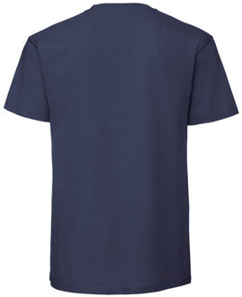 Fruit of the Loom Heren Iconic Premium Ringspun Katoen T-Shirt (Deep Navy) - maat Blauw