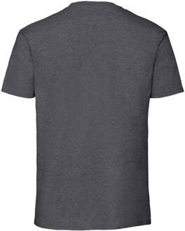 Fruit of the Loom Heren Iconic Premium Ringspun Katoen T-Shirt (Donkere Heide) - maat 3XL Donkergrijs