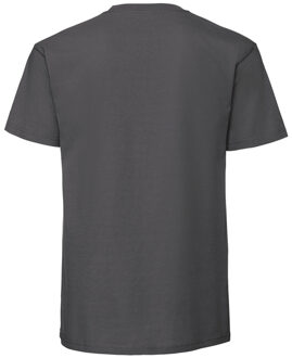 Fruit of the Loom Heren Iconic Premium Ringspun Katoen T-Shirt (Licht Grafiet) - maat Grijs