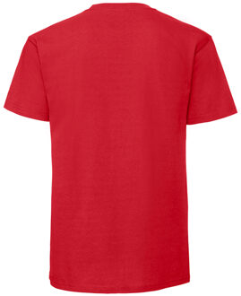 Fruit of the Loom Heren Iconic Premium Ringspun Katoen T-Shirt (Rood) - maat M