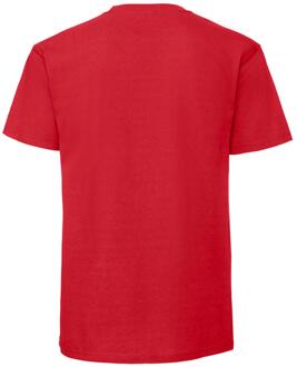 Fruit of the Loom Heren iconic premium ringspun katoen t-shirt Rood