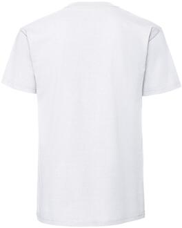 Fruit of the Loom Heren iconic premium ringspun katoen t-shirt Wit