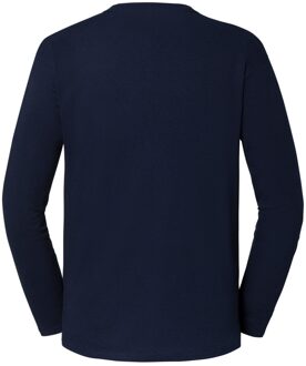 Fruit of the Loom Heren Iconic Premium T-shirt met lange mouwen (Deep Navy) - maat XS Blauw