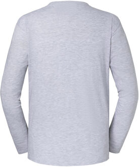 Fruit of the Loom Heren Iconic Premium T-shirt met lange mouwen (Heide Grijs)