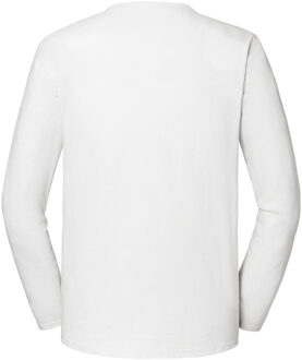 Fruit of the Loom Heren Iconic Premium T-shirt met lange mouwen (Wit)
