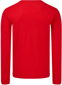 Fruit of the Loom Heren Iconic T-shirt met lange mouwen (Rood) - maat S