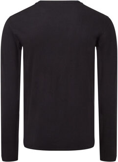 Fruit of the Loom Heren Iconic T-shirt met lange mouwen (Zwart) - maat M
