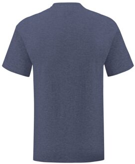 Fruit of the Loom Heren Iconisch 150 T-Shirt (Heide-Marine) - maat S Donkergrijs