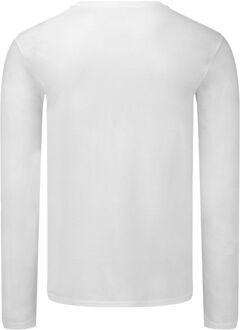 Fruit of the Loom Heren Iconische 150 T-Shirt met lange mouwen (Wit) - maat XL